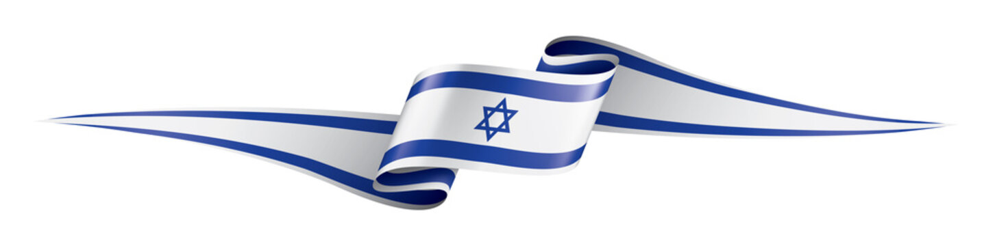 Israel Flag, Vector Illustration On A White Background