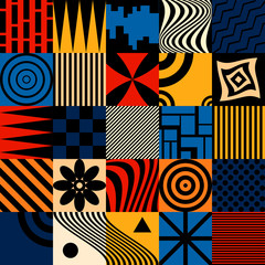 Obraz premium Seamless retro 80s pattern