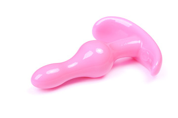 One pink silicone rubber latex butt or anal plug