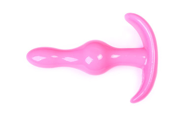 One pink silicone rubber latex butt or anal plug