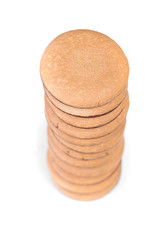 Group of round biscuit cookies