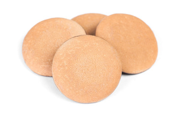 Group of round biscuit cookies