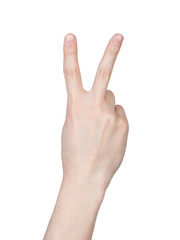 Male hand finger number