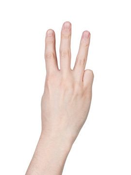 Male hand finger number
