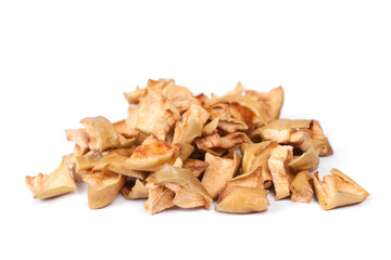 Heap of dried apple slices