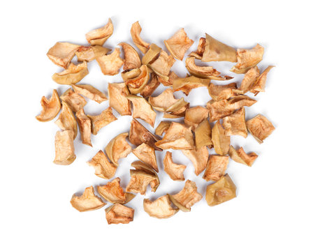 Heap of dried apple slices