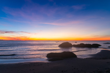 Fototapeta na wymiar Morning light at Hua Hin beach..
