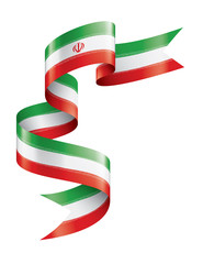 Iran flag, vector illustration on a white background