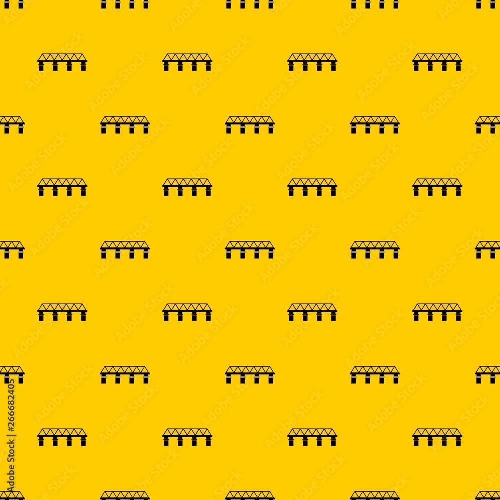 Poster bridge pattern seamless vector repeat geometric yellow for any design