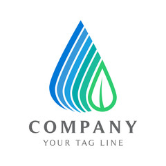 the abstract water drop logo template falls for businesses in the health and environmental fields