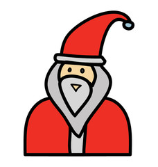 Santa claus, doodle design vector
