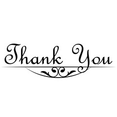 Thank You handwritten inscription. Hand drawn lettering. Thank You calligraphy. Thank you card. Vector illustration. - Vector