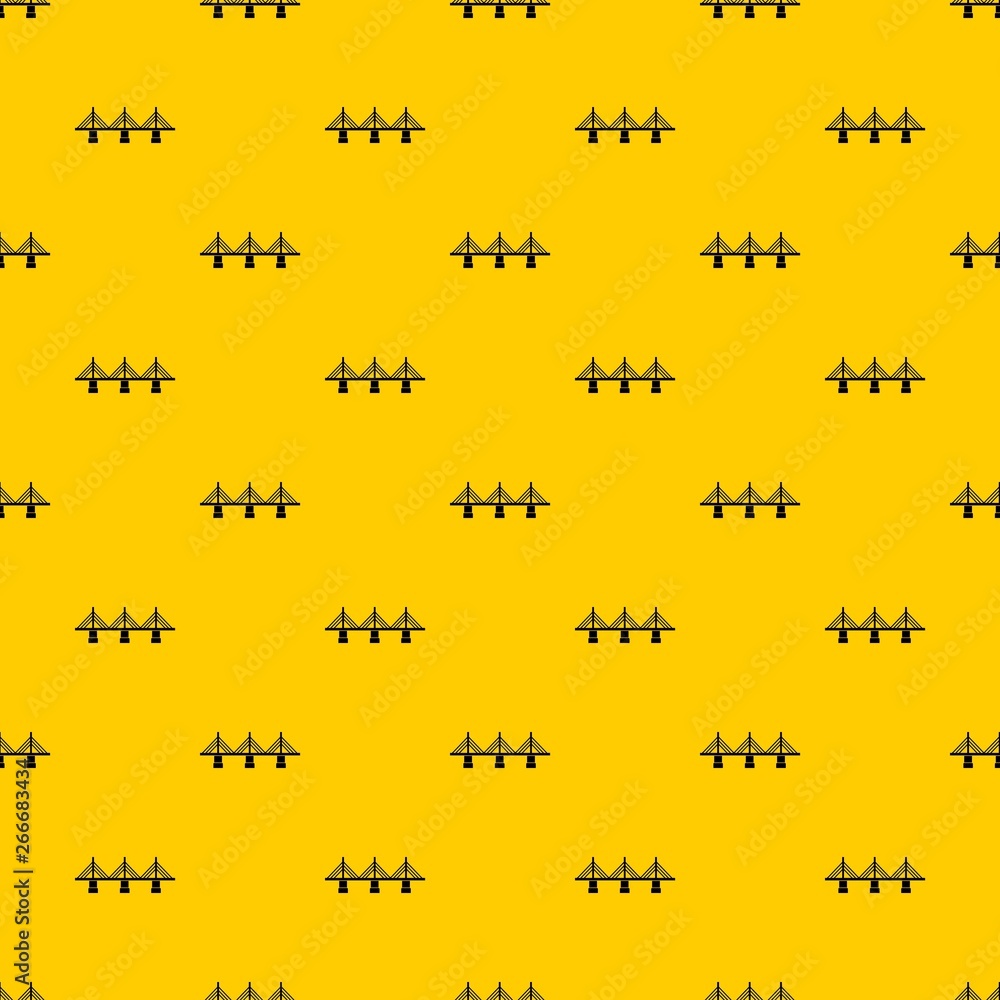Poster bridge pattern seamless vector repeat geometric yellow for any design