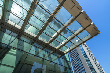 glass architecture of modern building