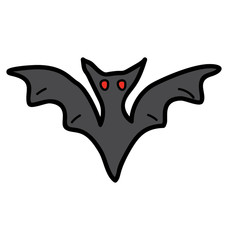 Obraz premium Bat doodle design vector icon