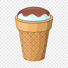 Delicious ice cream icon. Cartoon illustration of ice cream vector icon for web design