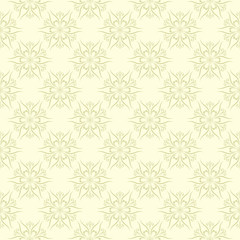 Floral seamless pattern. Olive green background