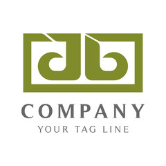 Modern AB letter logo template for the beauty and digital business.