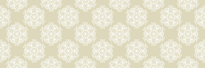 Indian seamless olive green background with white pattern
