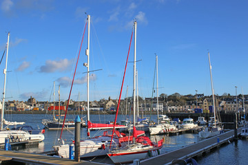 Yachts in Stranraer harbour, Scotland