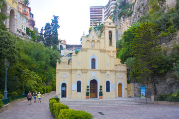 Sainte-Devote Chapel in downtown of Monaco