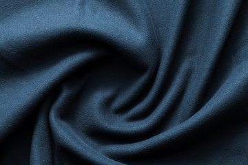 Background texture of deep blue fleece,