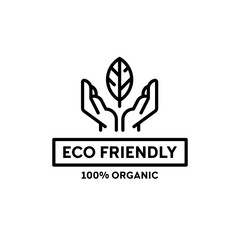 Vector Eco Friendly 100 Organic Icon