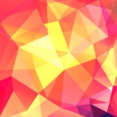 Abstract geometric style  background. Red, orange, yellow colors. Vector illustration
