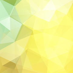 Geometric pattern, polygon triangles vector background in yellow, green tones. Illustration pattern