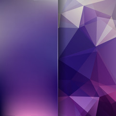Abstract geometric style purple background. Purple  business background Blur background with glass. Vector illustration