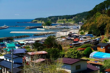 《五能線が走る風景》青森県深浦町