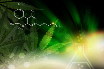abstract cannabis background.the formula of cannabis.