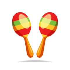 Maracas vector isolated illustration