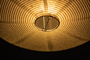 paper lamp detail with warm light