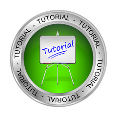 Tutorial Button - 3D illustration