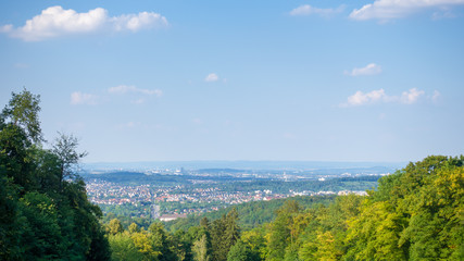 panoramic view to Stuttgart Weilimdorf Germany