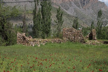 Mountain village in Hakkari plateau .turkey