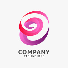 Letter E modern logo design