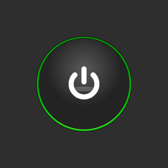 web icon push - button power 