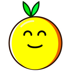 Cute lime cartoon isolated on white background