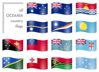 all country flags of Oceania