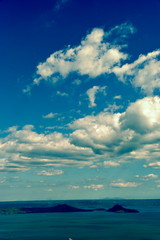 skyline view around Tagaytay city Hightland at the day, Philippines