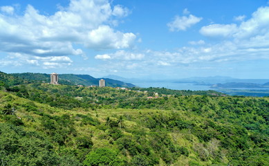 skyline view around Tagaytay city Hightland at the day, Philippines