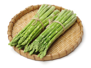 Asparagus on a white background