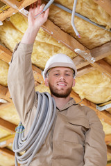 happy builder mounting for an electric cable in ceiling