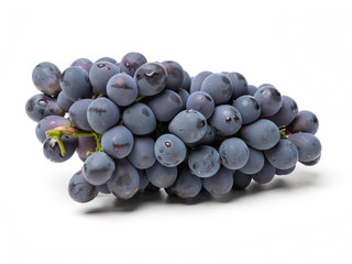Grapes on white background