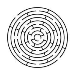 Round maze icon