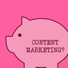 Text sign showing Content Marketing question. Business photo text involves creation and sharing of online material