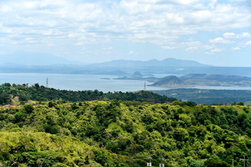 skyline view around Tagaytay city Hightland at the day, Philippines