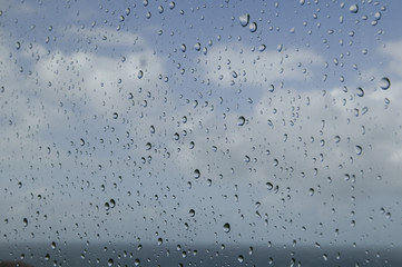 raindrops on the window